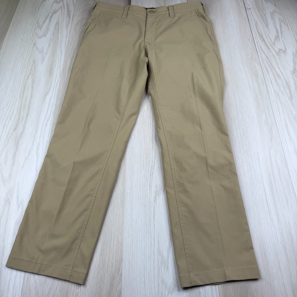 Bluffworks Ascender Mens Khaki Flat Front Tailored Fit Chino Pants Size 32x32 - Picture 2 of 11